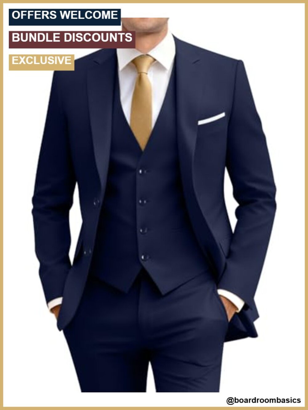 Men's Slim Fit 3 Piece Suit Set with Tie – Polyester, Formal Wedding Business
